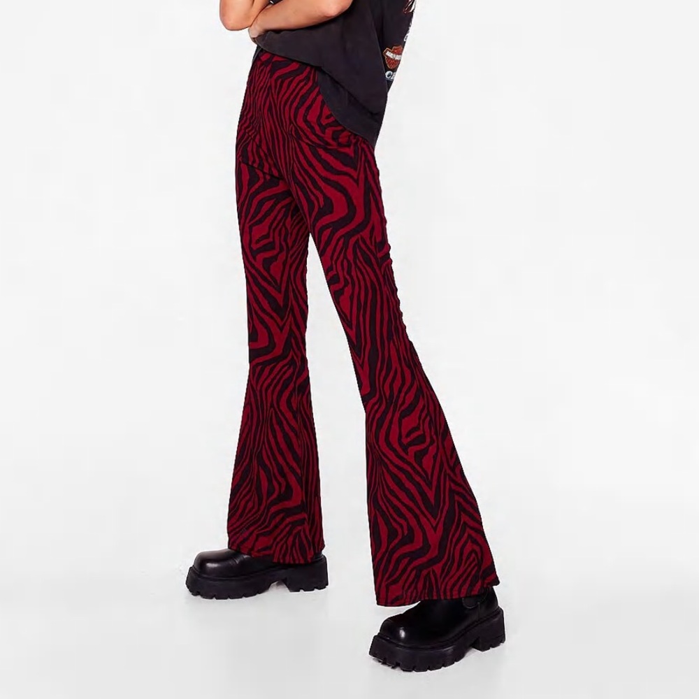 NWT Nasty Gal Zebra Flares